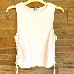 Splendid Lace Up Side Tank Top